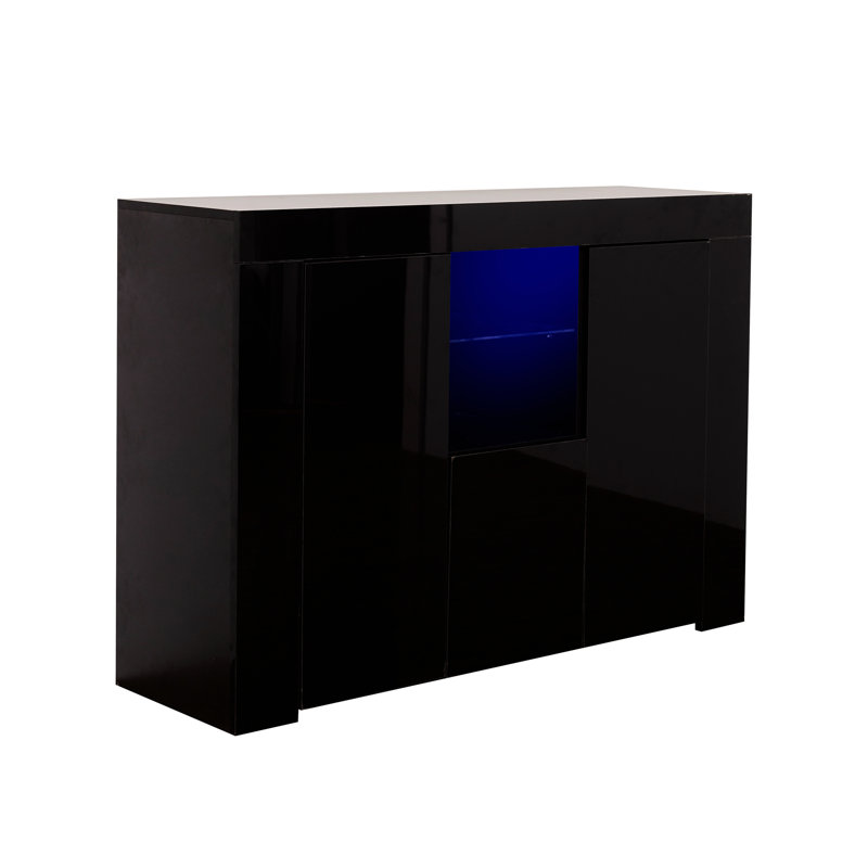 Crédence de rangement l 45,67 po Kazik, Noir