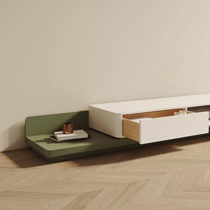 Modern simple retractable solid wood TV cabinet