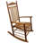 Balcony Porch Adult Rocking Chair In Solid Hardwood - Comfortable Wide Seat & Armrest Stable Slatted Back Easy Assembly Required 280Lbs Weight Limit Oak Shade Wood For Adult Occupants Cozy Ample-307801227