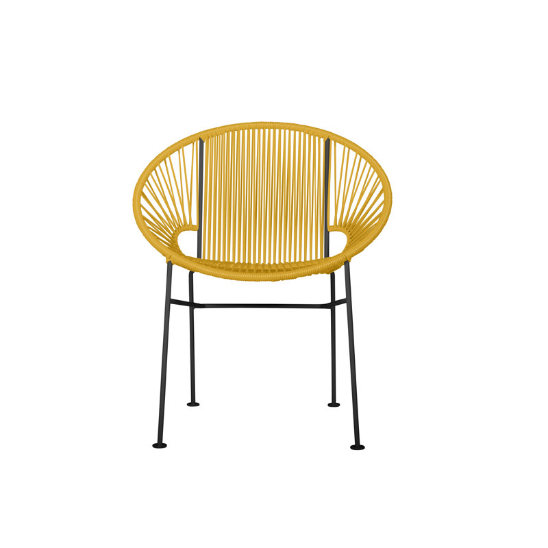 Concha Indoor/Outdoor Handmade Dining Chair, Black, Gold