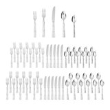 Fortessa Royal Pacific  18/10 Stainless Steel, 60 Piece Flatware Set (Service for 12), Silver
