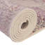 Tapis contemporain Orianthi de couleur ivoire-mauve-524742861