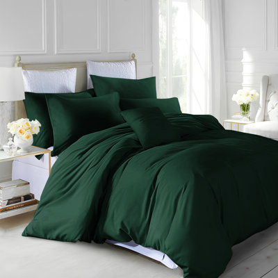 Marnisha Microfiber Solid Colour Duvet Cover Set with Pillowcases