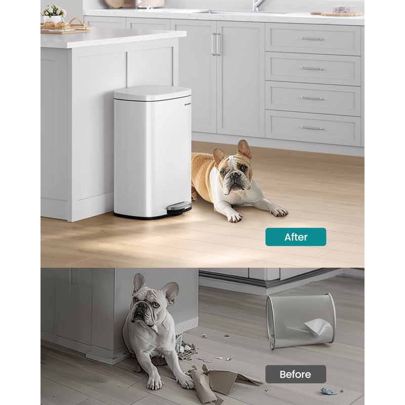 Step On Kitchen Trash Can - 50L, White