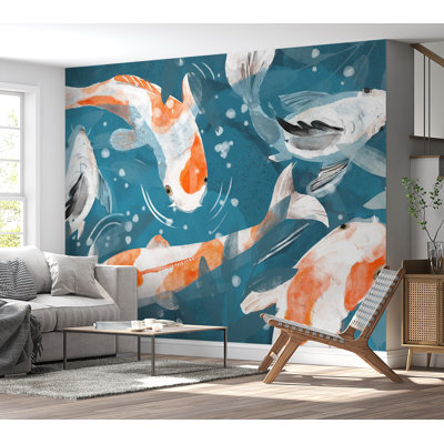 Papier peint animaux - Poissons Koi