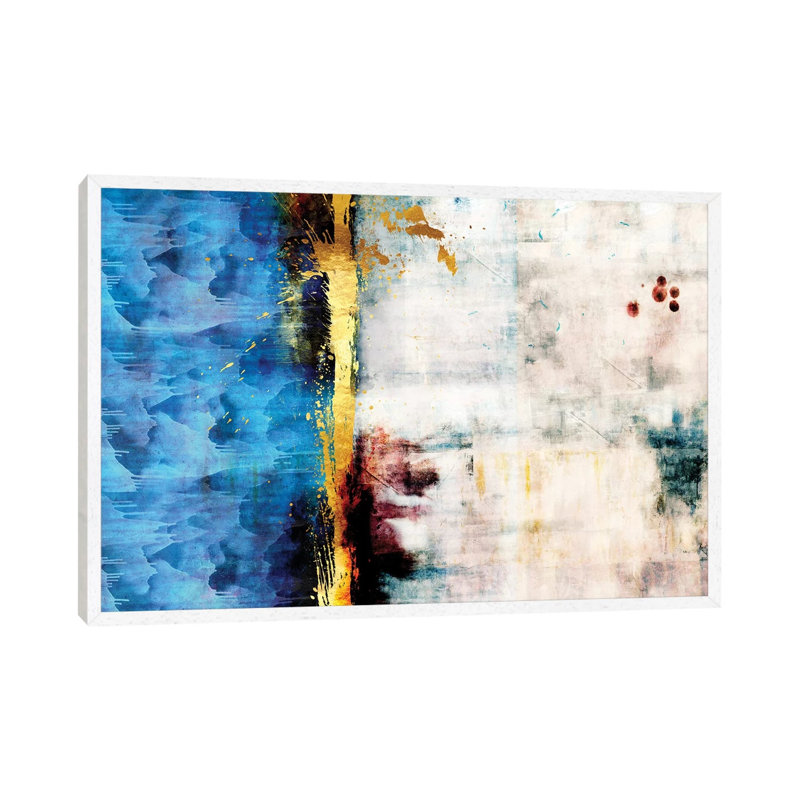 Sapphire by Maximiliano Casal - Print on Canvas, White Framed, 66.04cm H x 101.6cm W x 3.81cm D