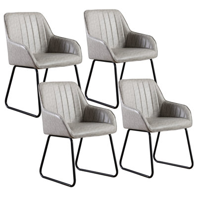 Chaises de salle à manger rembourrées avec accoudoirs Markesha