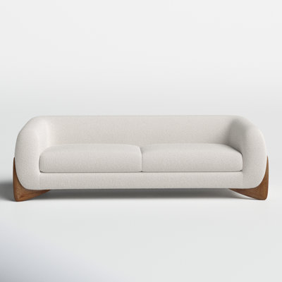 Amala 90"" Round Arm Sofa, Ivory White Boucle -  Joss & Main, 297C5E7942244228A9AC8217AFAB4C70