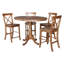 Ensemble de salle à manger extensible en bois massif Caladin-448259194-524351374
