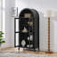 Armoire de rangement arquée moderne de style rétro avec lampe et armoire de salon-753415383
