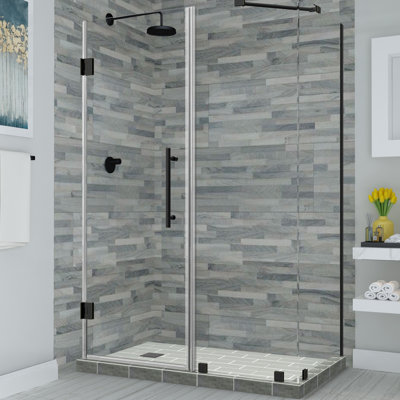Cabine de douche rectangulaire à charnière 30" x 72" Bromley