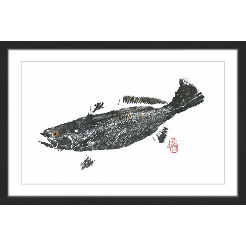 « tacheté truite », reproduction d’art encadrée, H 30 po x l 45 po x P 1,5 po