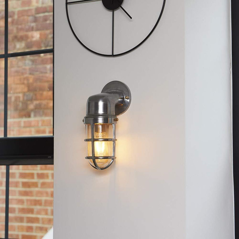 Silver 25cm H Outdoor Barn Light