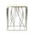 Square End Table With Stainless Steel Base