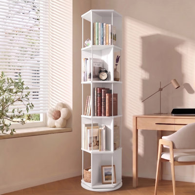 5-Tier 360° Rotating Bookshelf