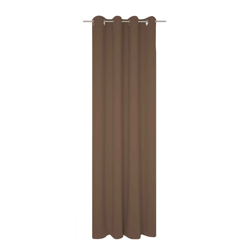 Torquay Semi Sheer Curtain Pair, 145cm Width x 220cm Drop, Brown