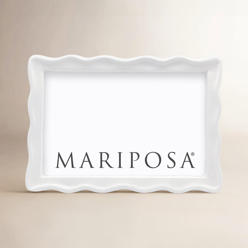 Wavy Picture Frame, 4" W x 6" H, White