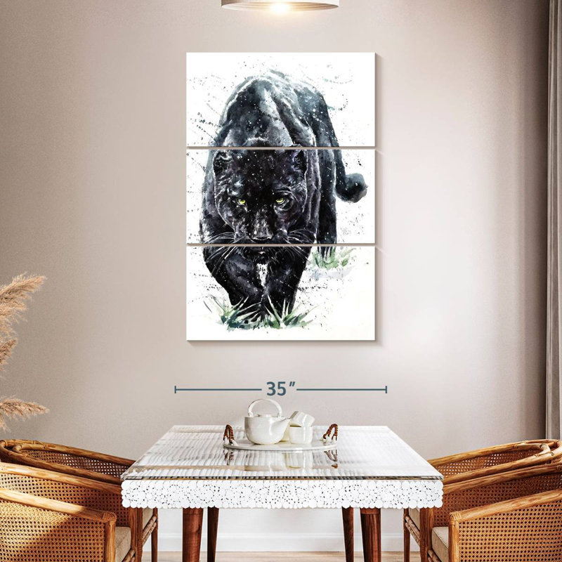 Brampt Fierce Black Panther, 57" H x 36" W