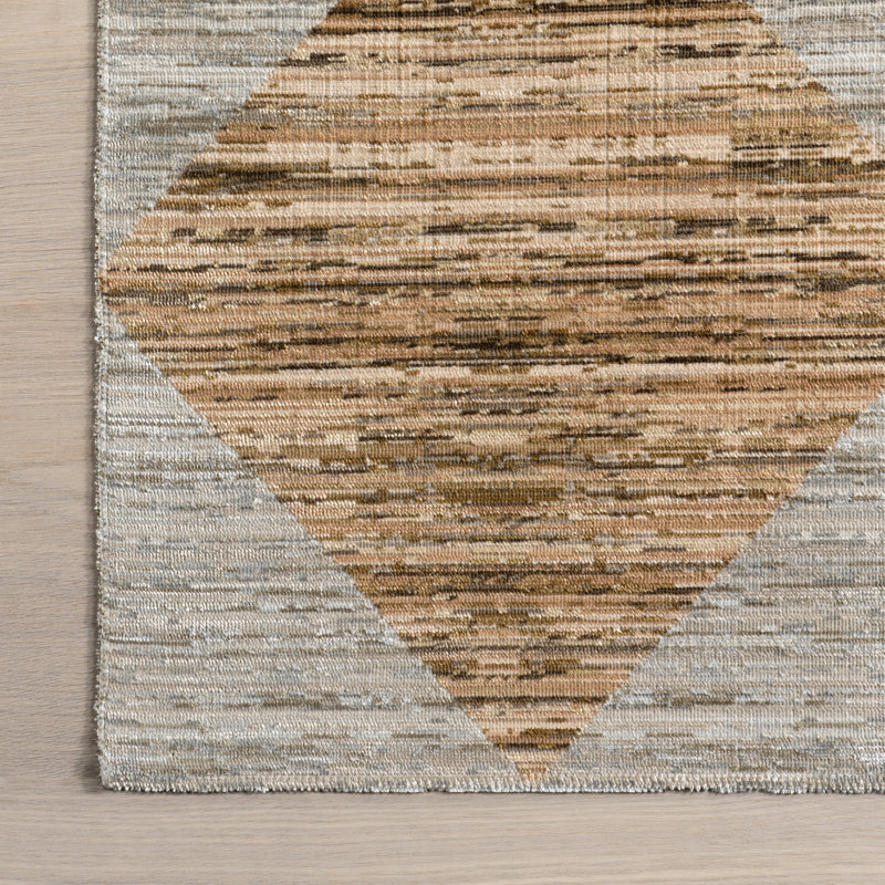 Lakhwinder Bohemian Machine Washable Area Rug, Rectangle 4' x 6'