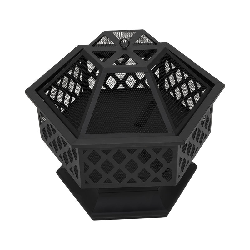 Round Iron Charcoal Fire Pit