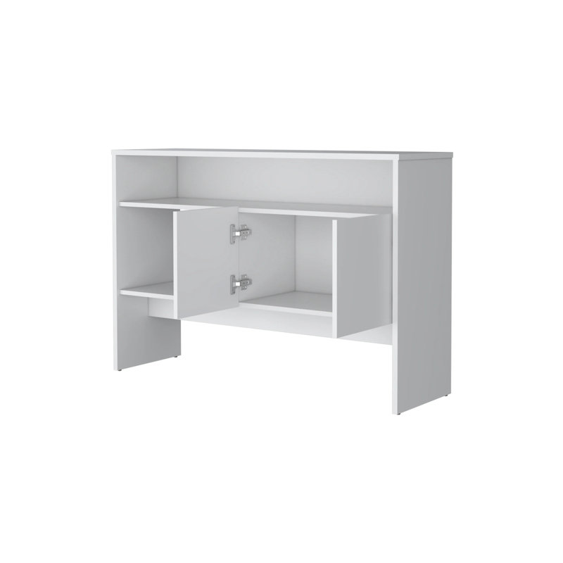 Console blanche avec deux portes