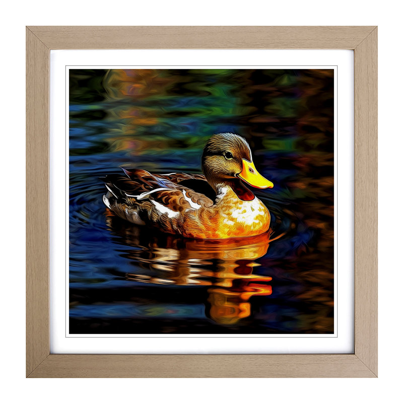 Single Picture Frame Print on Wood, Oak