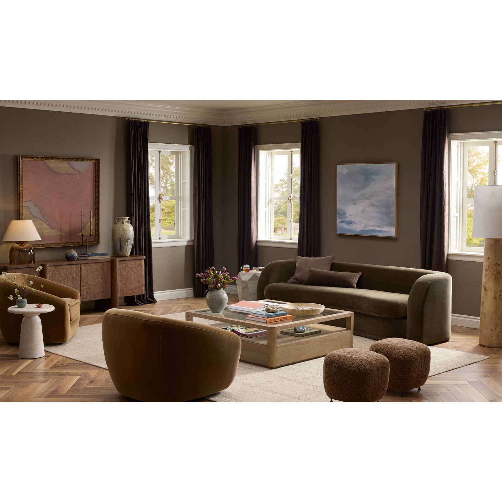 Oslo 17" Shearling Ottoman