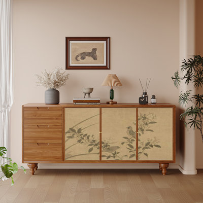 Buffet en bois massif de style chanson