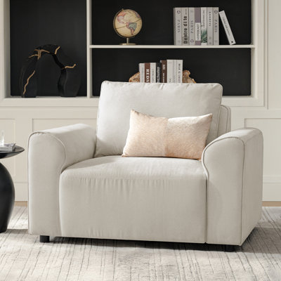 Fauteuil surdimensionné moderne avec accoudoirs l 48 po Bernice