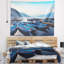 Tapisserie lacustre en bois bleu-28496613