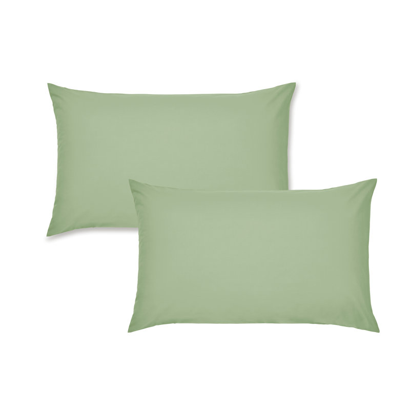Easy Iron Percale Standard Pillowcase, Green