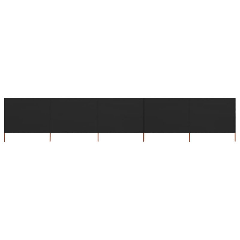 Braud Wood Folding Room Divider, 150cm H x 600cm W, Black