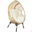 Chaise de patio en osier PE avec table d'appoint Kanetha