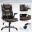 Alira Mid-Back Ergonomic Office Chair - PU Leather Executive Chair with Adjustable Lumbar Support, Flip-Up Armrests & Height Adjustment, Rolling Swivel Chair for Home Office-745018847