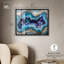 «Stellar Shard Core Shadowbox», impression de géode bleue par Art Remedy-115120403-115120399
