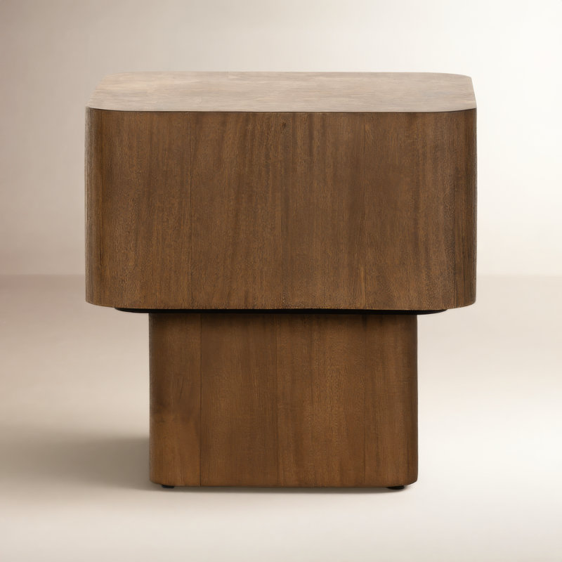 Blanco End Table, Warm Umber Burl