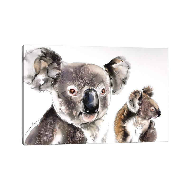 Koala Kinship by Soo Beng Lim - Wrapped Canvas Painting, 66.04 cm H x 45.72 cm W x 3.175 cm D
