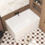 Baignoire autoportante de 47 po en acrylique, forme rectangulaire spacieuse, finition blanc brillant, trop-plein chromé et bonde escamotable certifiée CUPC
