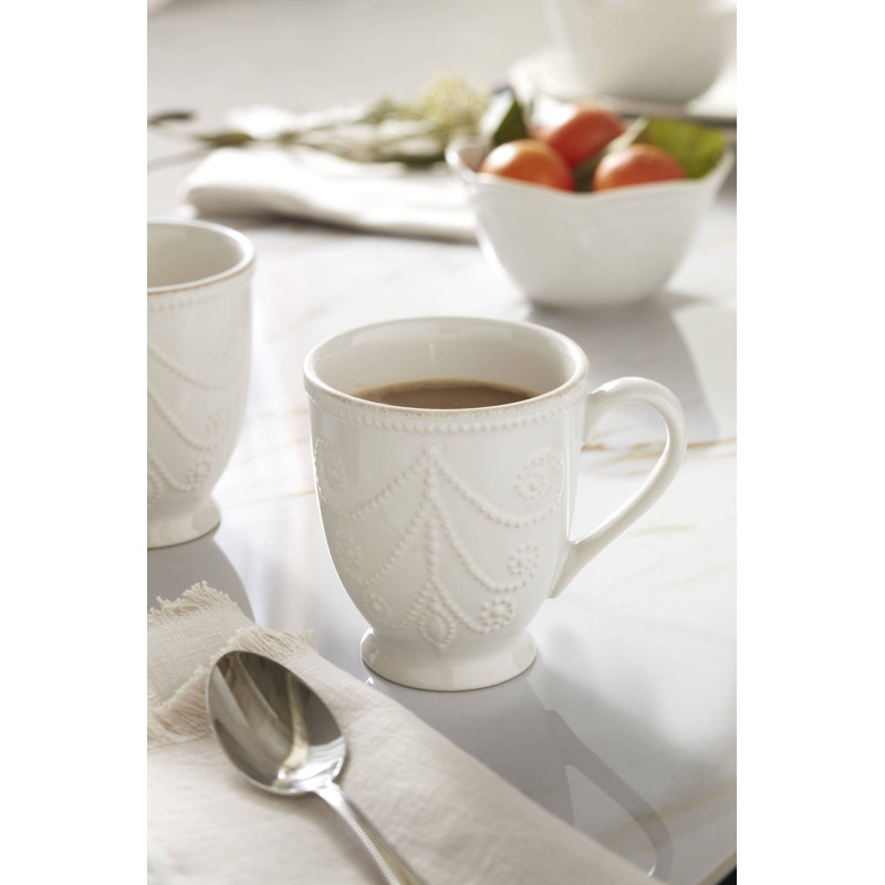 French Perle 4-Piece Dinner Plate Set
