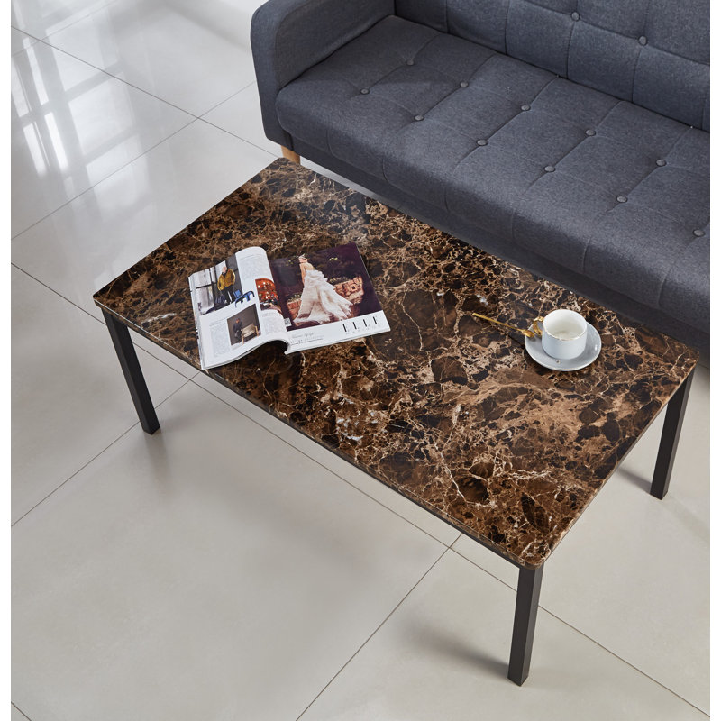 Calmas Four Leg Coffee Table, Brown
