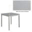 Table de salle à manger en bois carrée, table de cuisine pour petit espace, table de comptoir pour 4 personnes, gris argenté