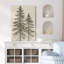 «Tall Pine Trees Classic Botanical Nature Art», reproduction d'art sur toile encadrée-120747930-120747927-120747928