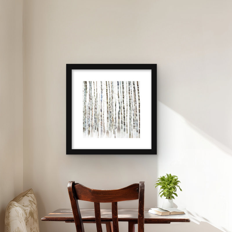 Birch Trees Forest - Scandinavian Framed Matted Print Decor