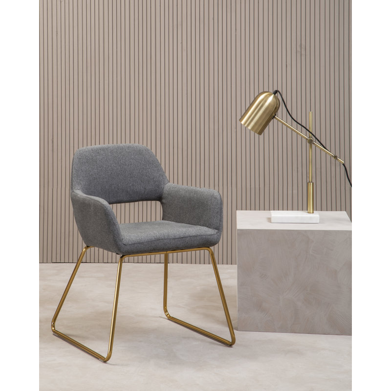 Jayant 46cm H Fabric Upholstered Parsons Chair, Grey