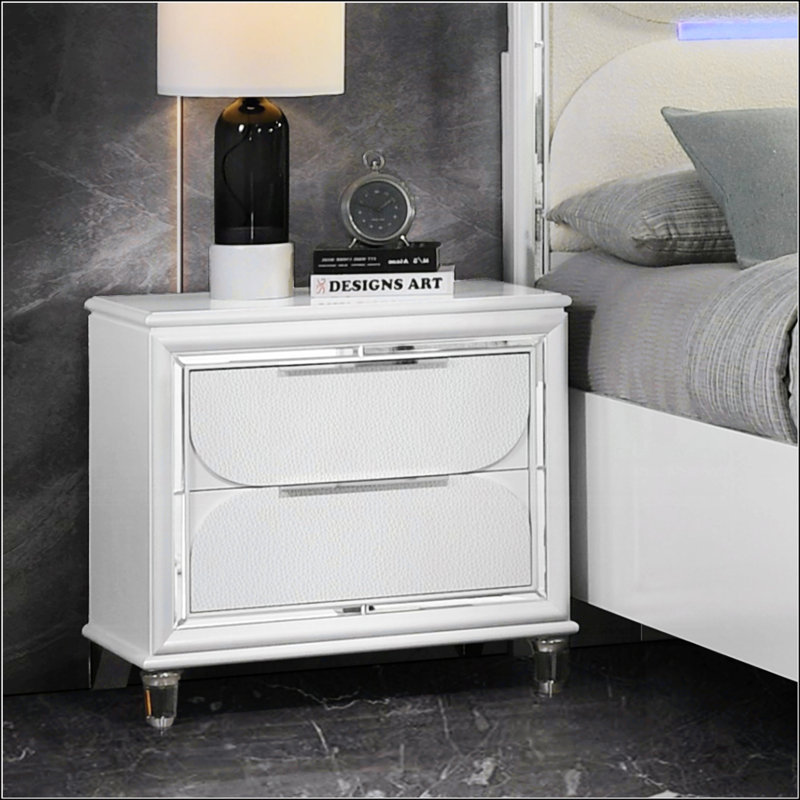Table de chevet avec tiroirs Glamour