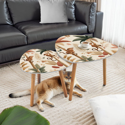 Ensemble de 2 tables basses gigognes Triangle