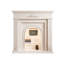 Foyer électrique en bois massif beige-1867145311