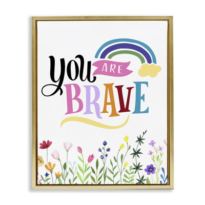 Cadre flottant You Are Brave Encouragement, design par Kim Allen