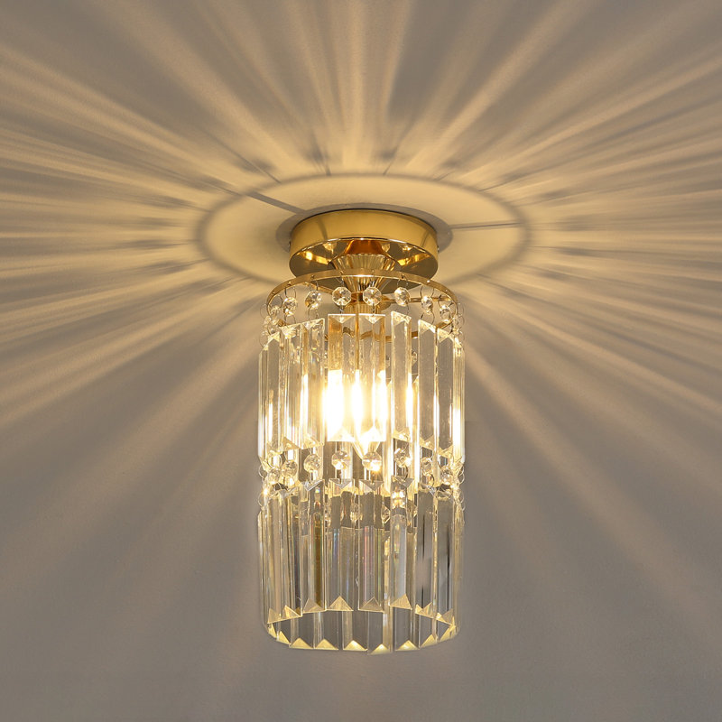 1-Light 20cm Crystal Mount Ceiling Light