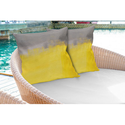 Grunge Brushstrokes Street Wall Square Pillow Cover